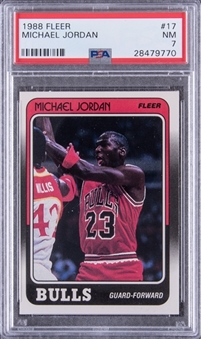 1988-89 Fleer #17 Michael Jordan - PSA NM 7